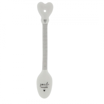 Bastion Collections Porzellanlöffel / SMILE everyday / 14cm - schwarz